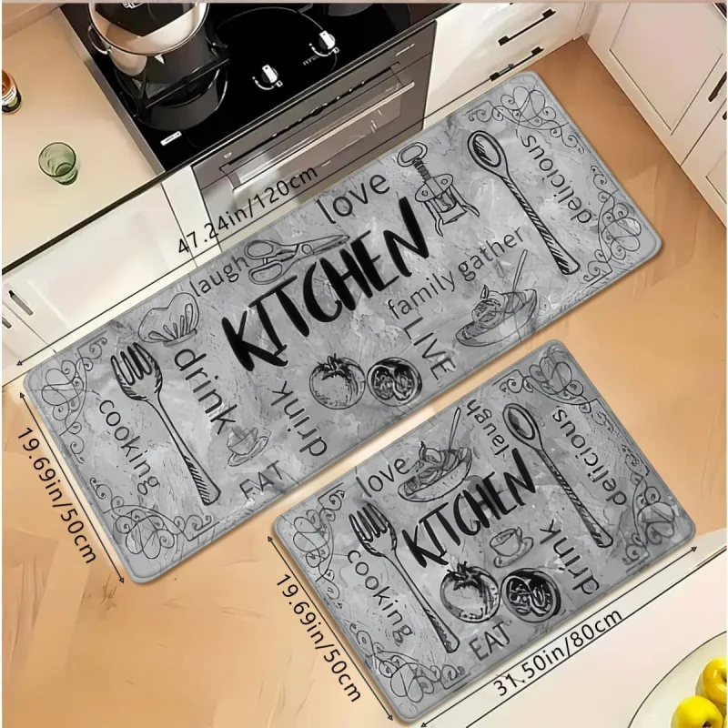 VIKAMA 1/2 PCS Creative Kitchen Mat Set Machine Washable Non-Slip Floor Rug for Bedroom Entrance Bathroom Home Decor
VIKAMA 1/2 PCS Creative Kitchen Mat Set Machine Washable Non-Slip Floor Rug for Bedroom Entrance Bathroom Home Decor