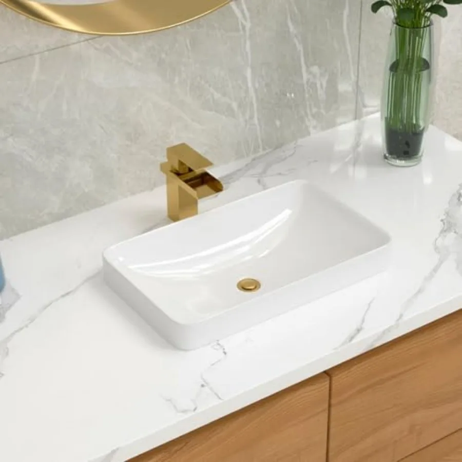 Vessel Sink 19 x 12 Inch Semi Recessed Bathroom Sink Rectangular Ceramic Vessel Sink Modern Vanity Sink Bath Wash Sinks Bowl Ab
Vessel Sink 19 x 12 Inch Semi Recessed Bathroom Sink Rectangular Ceramic Vessel Sink Modern Vanity Sink Bath Wash Sinks Bowl Ab