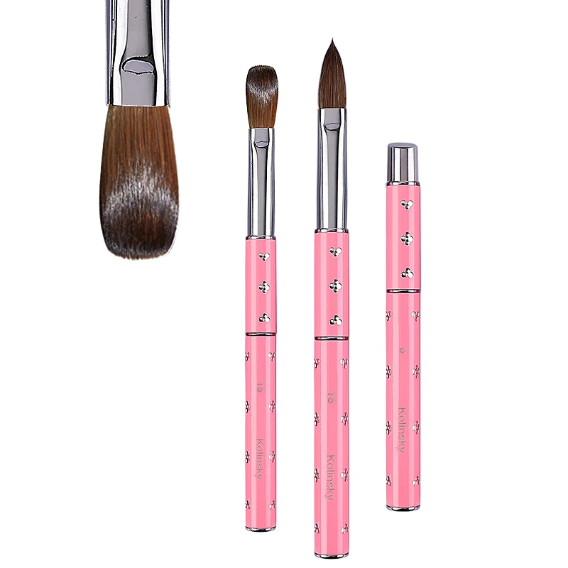 Sweet-Z Professional 100% Kolinsky Nail Art Brush Pink Color Handle Manicure Nail Supplies For Crystal UV Gel for DYI Manicure
Sweet-Z Professional 100% Kolinsky Nail Art Brush Pink Color Handle Manicure Nail Supplies For Crystal UV Gel for DYI Manicure