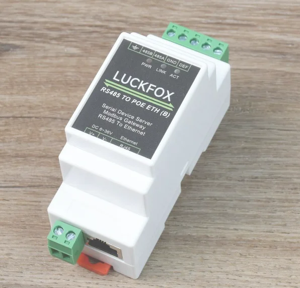 Industrial Serial Server, LUCKFOX RS485 To RJ45 Ethernet, TCP/IP To Serial, Rail-Mount Support, With POE Function
Industrial Serial Server, LUCKFOX RS485 To RJ45 Ethernet, TCP/IP To Serial, Rail-Mount Support, With POE Function