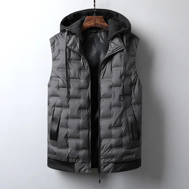 Winter Vests for Men Solid Thicken Sleeveless Waistcoat Plus Size 8XL Men's Hooded Vests Detachable Cap Windproof Down Vests
Winter Vests for Men Solid Thicken Sleeveless Waistcoat Plus Size 8XL Men's Hooded Vests Detachable Cap Windproof Down Vests