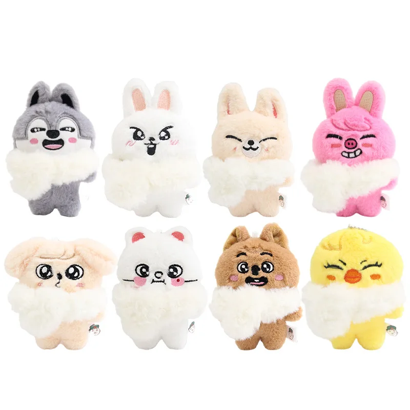 Hot 12cm SKZOO Cartoon Animals Plush Doll Keychain With Scarf Bag Pendant Stray Kids Fans Gift Toy
Hot 12cm SKZOO Cartoon Animals Plush Doll Keychain With Scarf Bag Pendant Stray Kids Fans Gift Toy