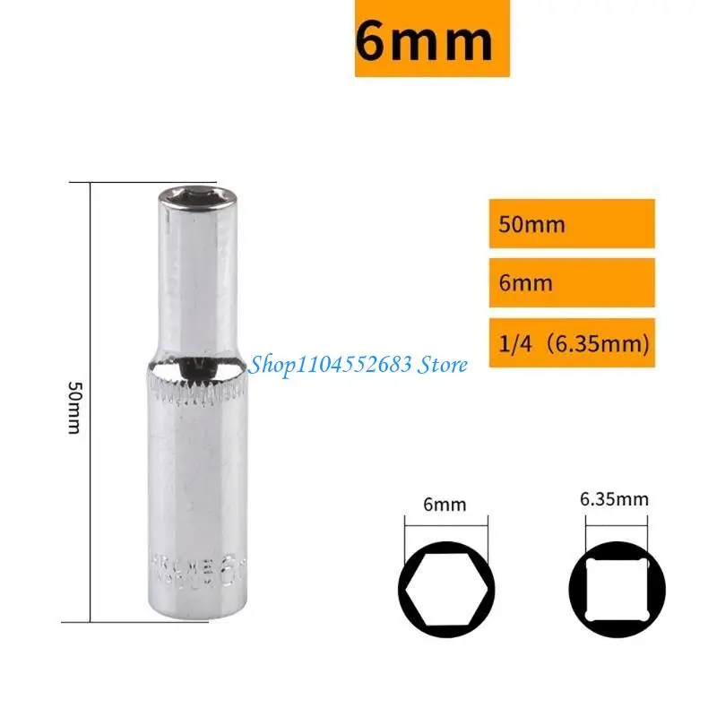 Y6GD 11Pcs 1/4" 6.35mm Drive Socket Set Hexagonal Ratchet Wrenches Socket Head Long Socket Joint Hand Tool Repair
Y6GD 11Pcs 1/4" 6.35mm Drive Socket Set Hexagonal Ratchet Wrenches Socket Head Long Socket Joint Hand Tool Repair