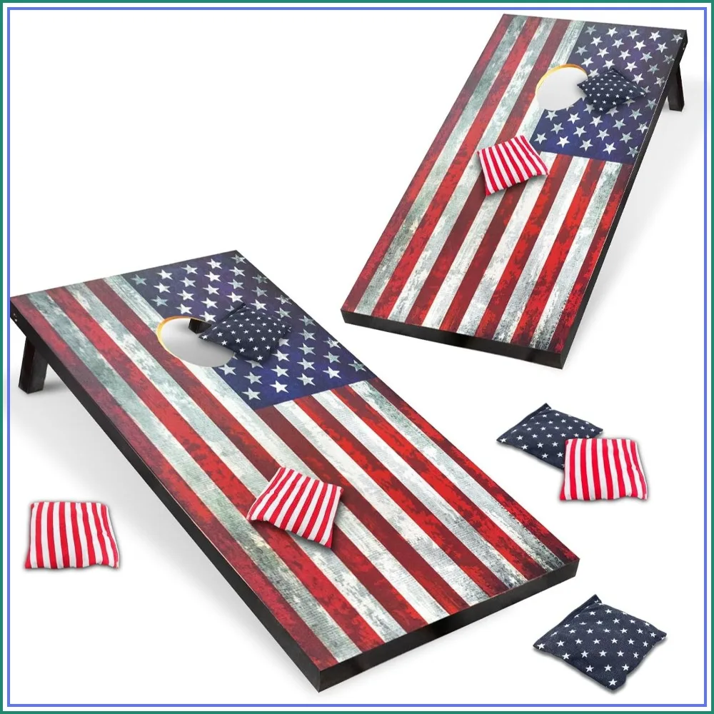 Regulation Size Cornhole Board Set 4x2 with 8 Bean Bags, Portable Outdoor Toss Game for Family Fun
Regulation Size Cornhole Board Set 4x2 with 8 Bean Bags, Portable Outdoor Toss Game for Family Fun