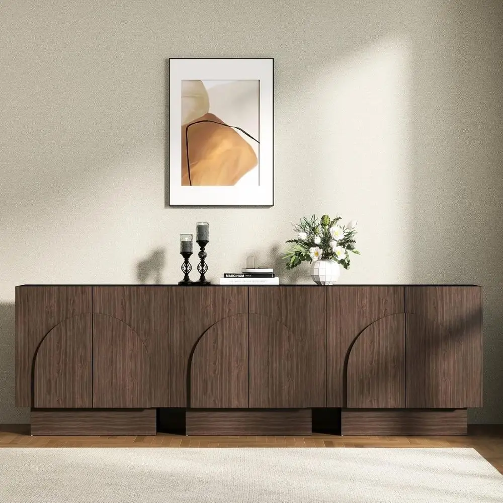 Walnut Storage Sideboard Buffet Cabinet, 3-Door TV Stand, Entryway Coffee Bar Table for Living Room, Kitchen, Hallway
Walnut Storage Sideboard Buffet Cabinet, 3-Door TV Stand, Entryway Coffee Bar Table for Living Room, Kitchen, Hallway