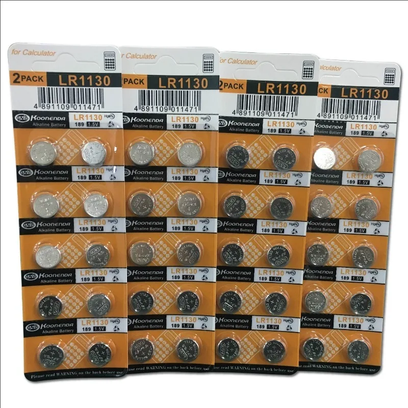 AG10 LR1130 1.55V Button Batteries 389A LR1130 LR54 L1131 SR1130 Button Cell Coin Battery for Watches Calculators Lasers
AG10 LR1130 1.55V Button Batteries 389A LR1130 LR54 L1131 SR1130 Button Cell Coin Battery for Watches Calculators Lasers