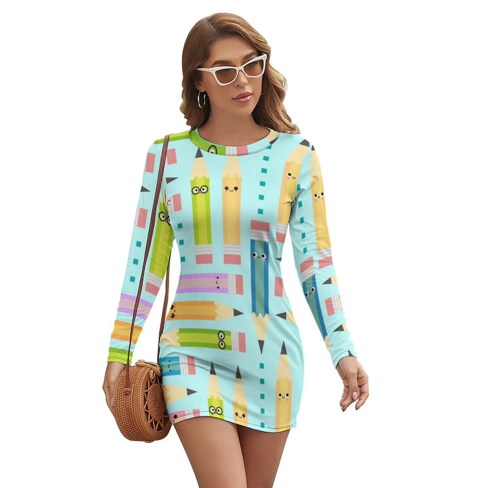Happy Pencils Long-sleeved Dress Female dress long dresses for women Elegant gown Woman clothes
Happy Pencils Long-sleeved Dress Female dress long dresses for women Elegant gown Woman clothes