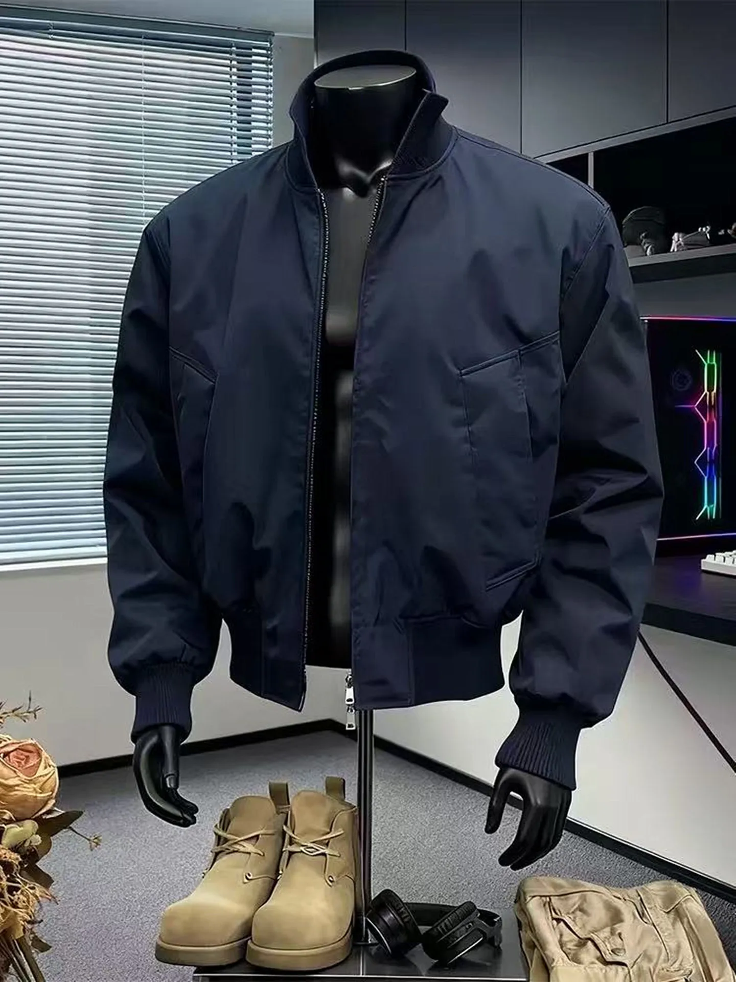 Cleanfit American Sle Flight Jaet Men's ort Spring Autumn High Sensation Cool ape Stand Collar Outerwear
Cleanfit American Sle Flight Jaet Men's ort Spring Autumn High Sensation Cool ape Stand Collar Outerwear