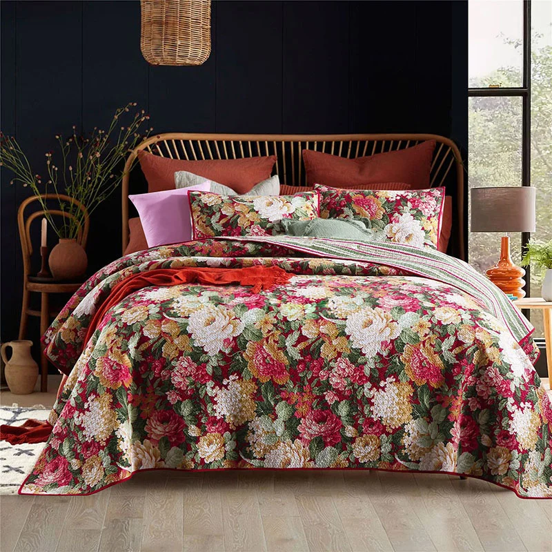 Padded Cotton Quilt Set with Shams Floral Bedspread on The Bed Linen Quilted Comforter Blanket for Bedroom Home Decor Bed Cover
Padded Cotton Quilt Set with Shams Floral Bedspread on The Bed Linen Quilted Comforter Blanket for Bedroom Home Decor Bed Cover