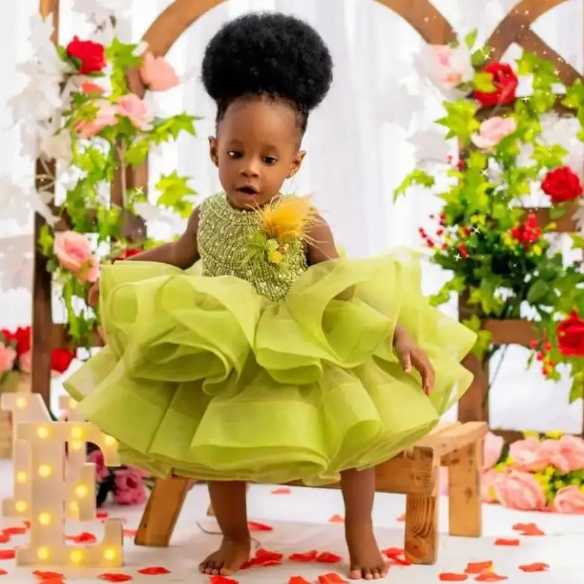Luxury Beading Kids Birthday Party Dresses Customized Short Green Flower Girl Dresses for Wedding Baby Girls Photoshoot Gowns
Luxury Beading Kids Birthday Party Dresses Customized Short Green Flower Girl Dresses for Wedding Baby Girls Photoshoot Gowns