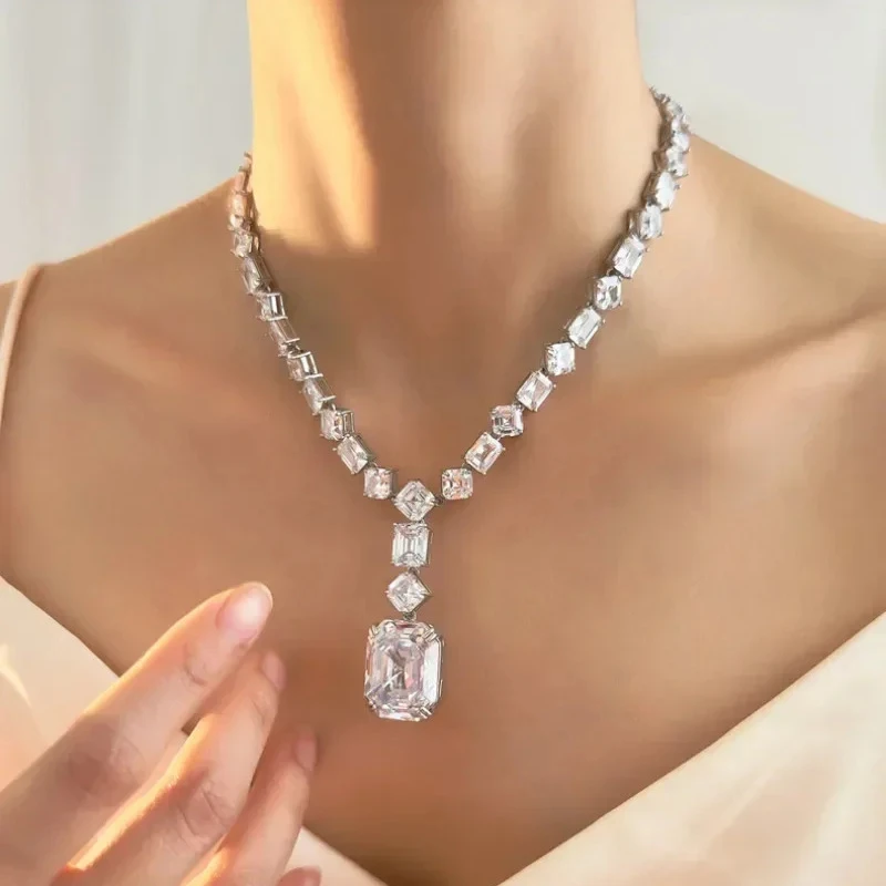 Vluable Huge Lab Diamond Chocker Necklace 100% Real 925 Sterling Silver Wedding Pendants Necklaces for Women Engagement Jewelry
Vluable Huge Lab Diamond Chocker Necklace 100% Real 925 Sterling Silver Wedding Pendants Necklaces for Women Engagement Jewelry