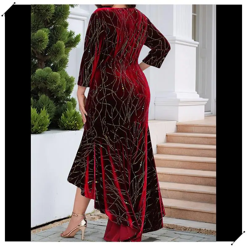 Платья больших размеров для женщин, рукава 3/4, бархатное вечернее платье макси с высоким низким подолом и русалкой
Платья больших размеров для женщин, рукава 3/4, бархатное вечернее платье макси с высоким низким подолом и русалкой