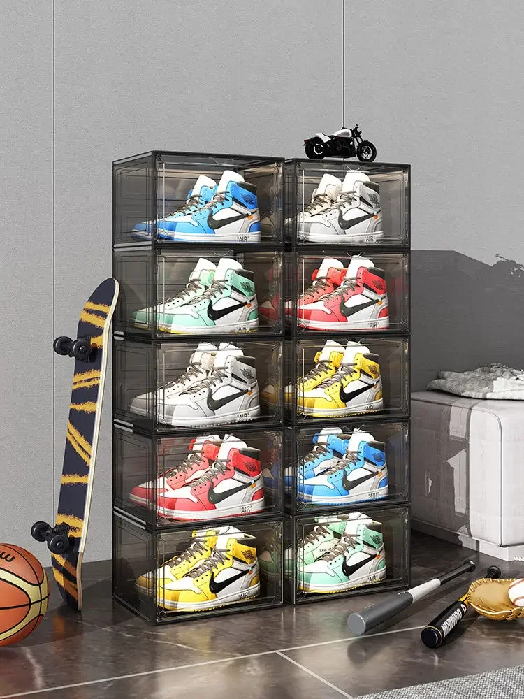 Home Furniture 1 Pcs Side-opening magnetic household transparent shoe box folding rack cabinet storage box shoe organizer
Home Furniture 1 Pcs Side-opening magnetic household transparent shoe box folding rack cabinet storage box shoe organizer