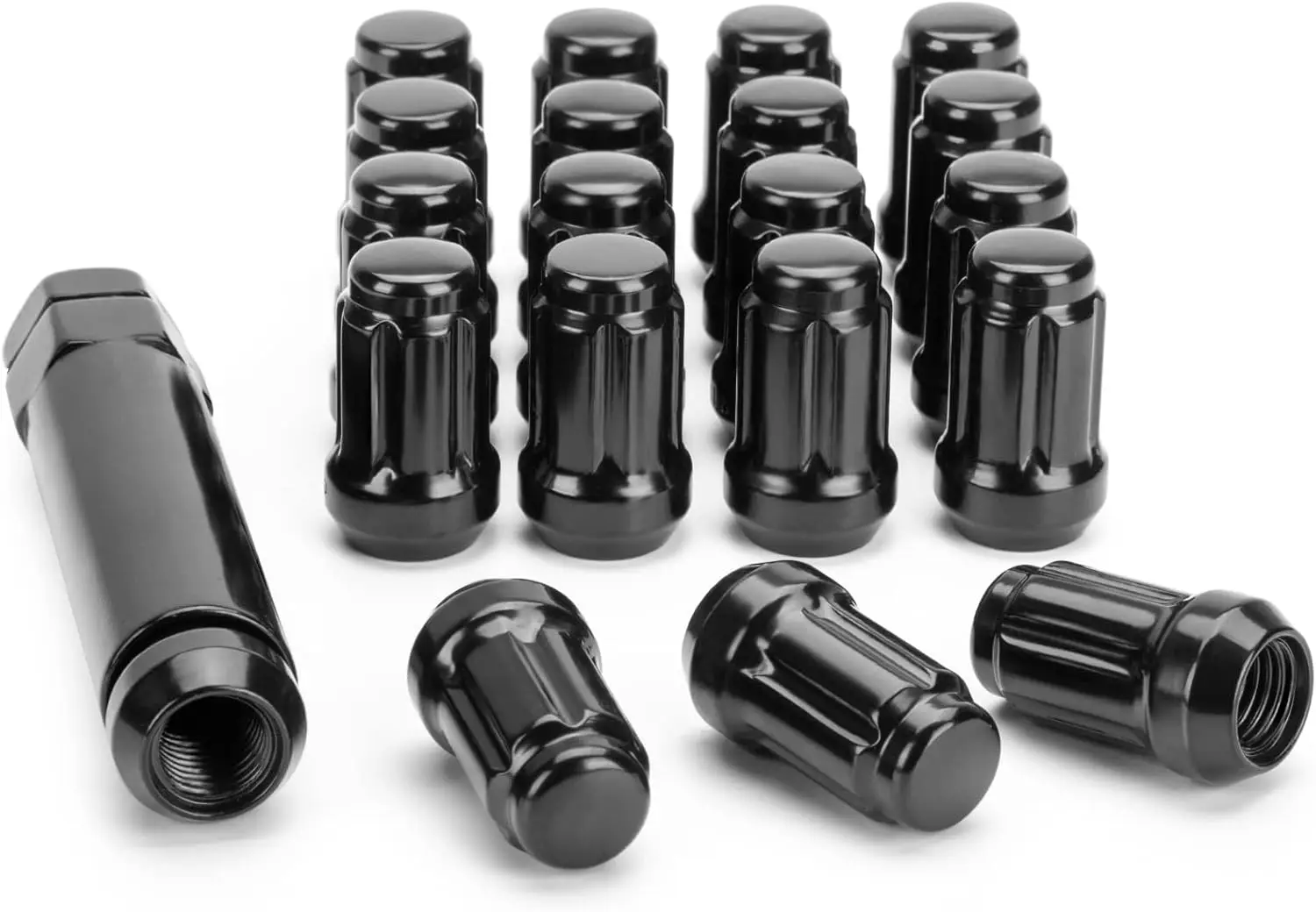 M12x1.5 Lug Nuts 16pcs 6 Spline Wheel Locking Nuts for Polaris RZR ATV UTV Black Conical Seat with Socket
M12x1.5 Lug Nuts 16pcs 6 Spline Wheel Locking Nuts for Polaris RZR ATV UTV Black Conical Seat with Socket