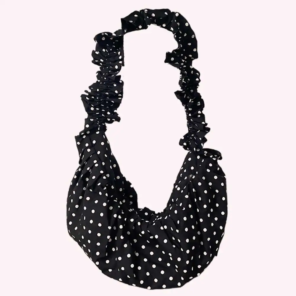Women Fashion Shoulder Bag Large Capacity Polka Dot Retro Crossbody Bag All Matched Pleated Dumpling Bag for Outdoor Travel
Women Fashion Shoulder Bag Large Capacity Polka Dot Retro Crossbody Bag All Matched Pleated Dumpling Bag for Outdoor Travel
