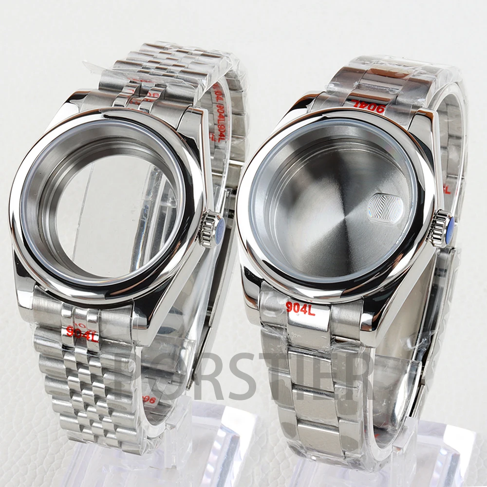 Silver NH35 Watch Case 36/39mm Sapphire Glass Stainless Steel for Datejust NH35 NH36 Movement Presidential/Oyster/Jubilee Strap
Silver NH35 Watch Case 36/39mm Sapphire Glass Stainless Steel for Datejust NH35 NH36 Movement Presidential/Oyster/Jubilee Strap