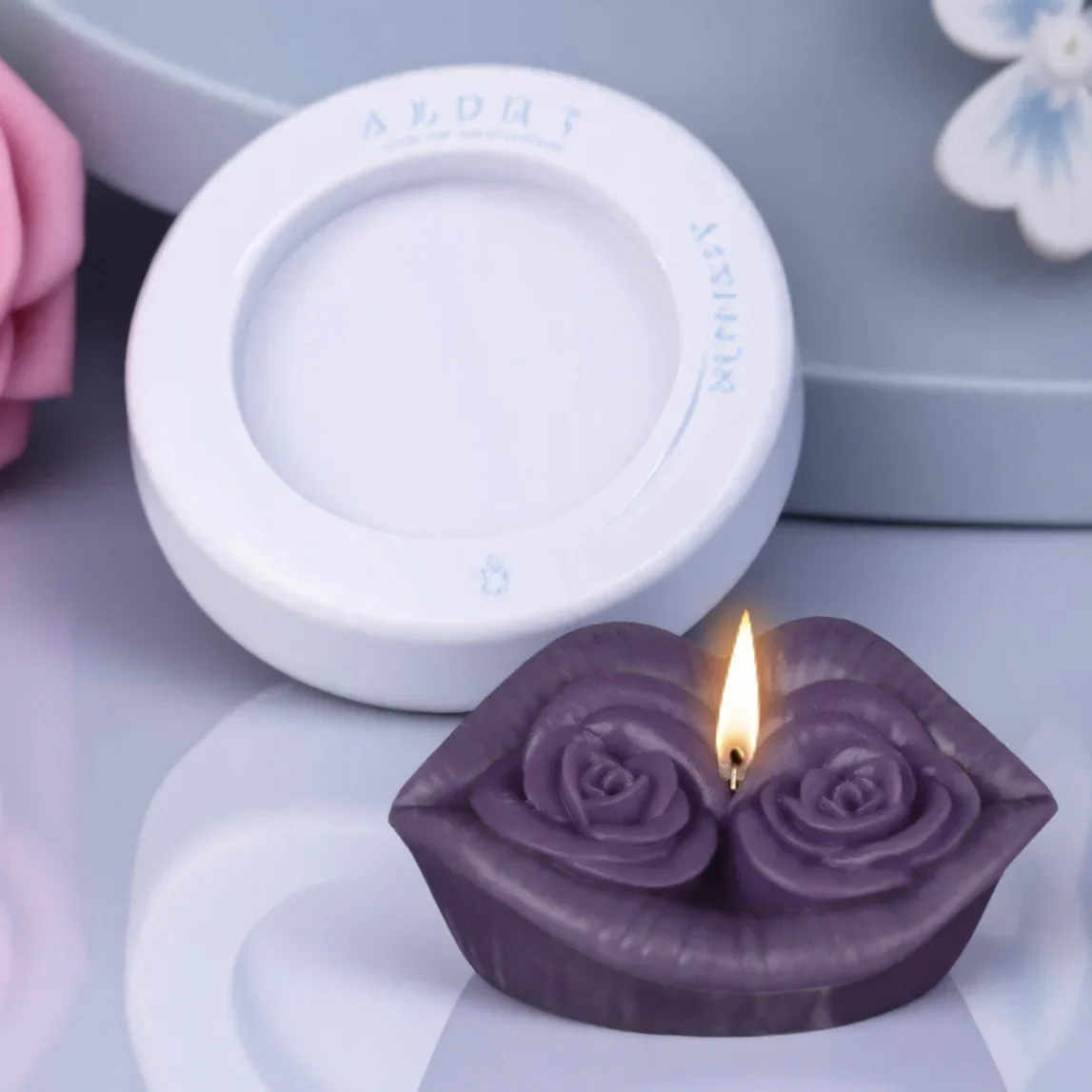 VERIDIAN 3d Lip Rose Silicone Molds Diy Rose Flower Candle Diffuser Stone Soap Epoxy Resin Molds Candle Molds for Candle Making
VERIDIAN 3d Lip Rose Silicone Molds Diy Rose Flower Candle Diffuser Stone Soap Epoxy Resin Molds Candle Molds for Candle Making