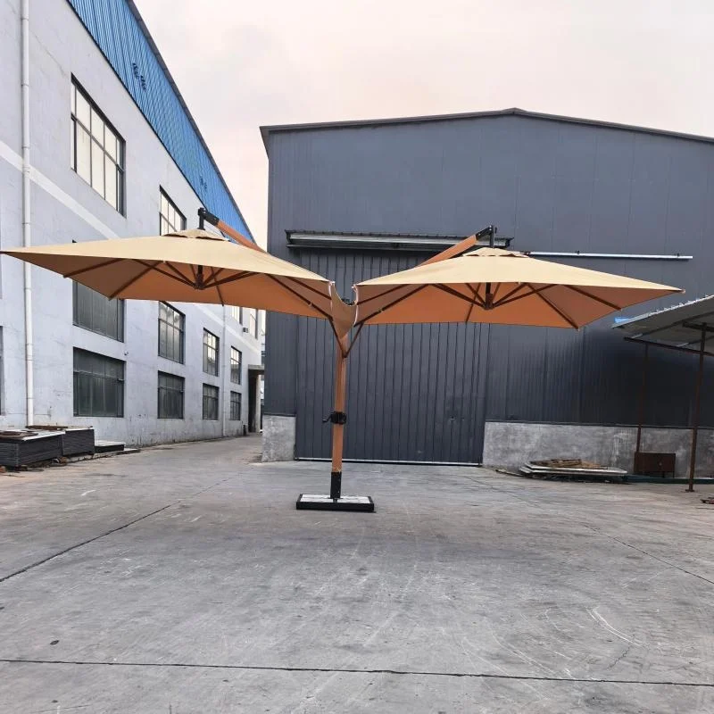 Double Head Cantilever Patio Umbrella 3x3M Wood Grain Aluminum Frame Waterproof UV Resistant Outdoor Parasol
Double Head Cantilever Patio Umbrella 3x3M Wood Grain Aluminum Frame Waterproof UV Resistant Outdoor Parasol