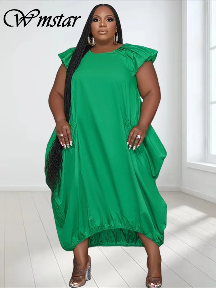 Wmstar Plus Size Dresses for Women Loose Pockets Solid Elegant Solid Maxi Dress New In Summer Clothes Wholesale Dropshipping
Wmstar Plus Size Dresses for Women Loose Pockets Solid Elegant Solid Maxi Dress New In Summer Clothes Wholesale Dropshipping