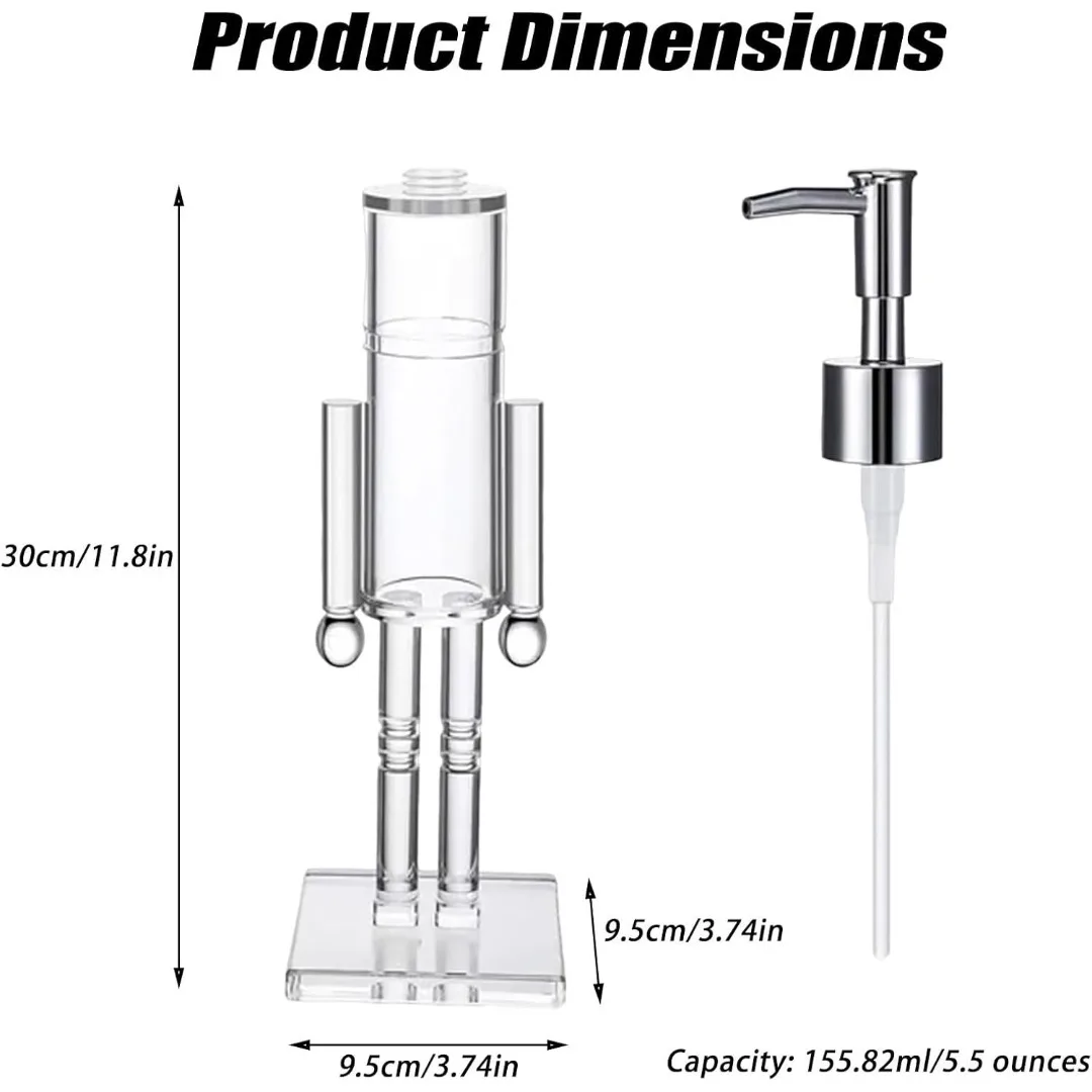 Press type transparent acrylic soap dispenser, bathroom, kitchen, home decor products, reusable hand washing decorative bottle
Press type transparent acrylic soap dispenser, bathroom, kitchen, home decor products, reusable hand washing decorative bottle