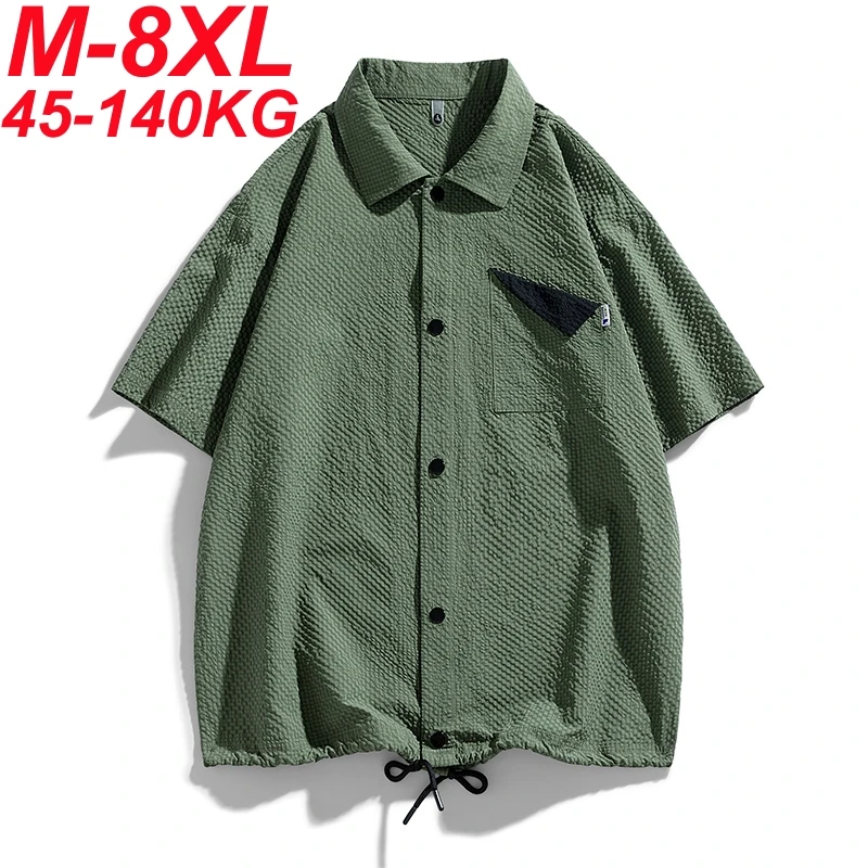 Summer Plus Size 8xl 7xl 6xl Loose Men Short Sleeve Shirts Teenager Streetwear Ice Silk Cooling Breathable Shirt Blouse Male
Summer Plus Size 8xl 7xl 6xl Loose Men Short Sleeve Shirts Teenager Streetwear Ice Silk Cooling Breathable Shirt Blouse Male