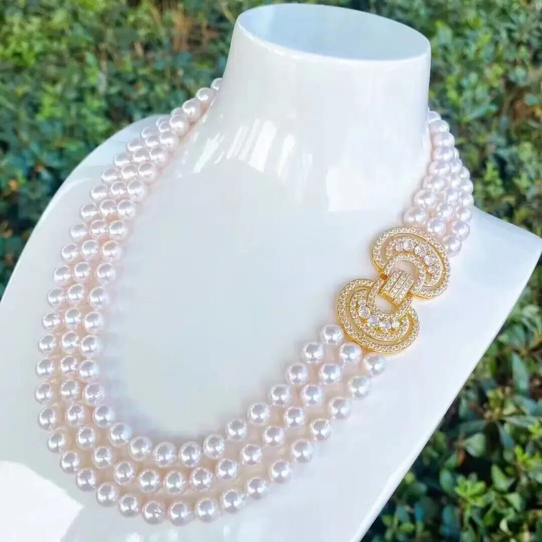 Beautiful pearl necklace AAAA 7-8mm natural South Sea white round pearl necklace, 18-20 inch 925s
Beautiful pearl necklace AAAA 7-8mm natural South Sea white round pearl necklace, 18-20 inch 925s