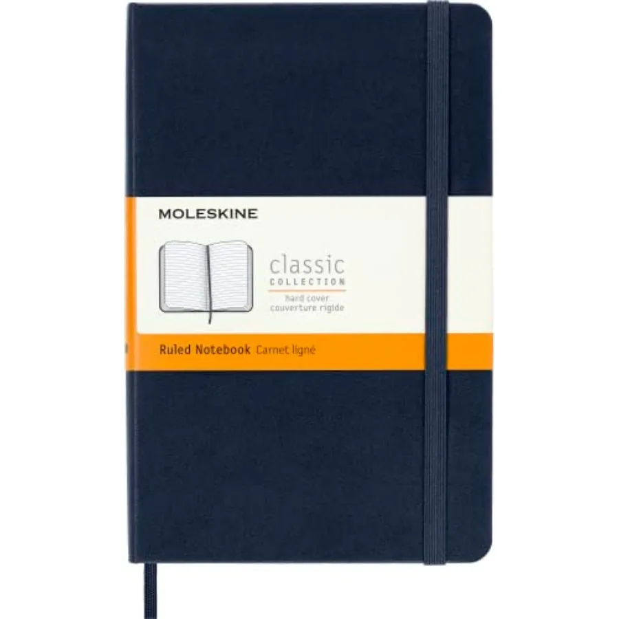 Classic Notebook, Hard Cover, Medium 4.5" x 7" Ruled/Lined, Sapphire Blue, 208 Pages
Classic Notebook, Hard Cover, Medium 4.5" x 7" Ruled/Lined, Sapphire Blue, 208 Pages