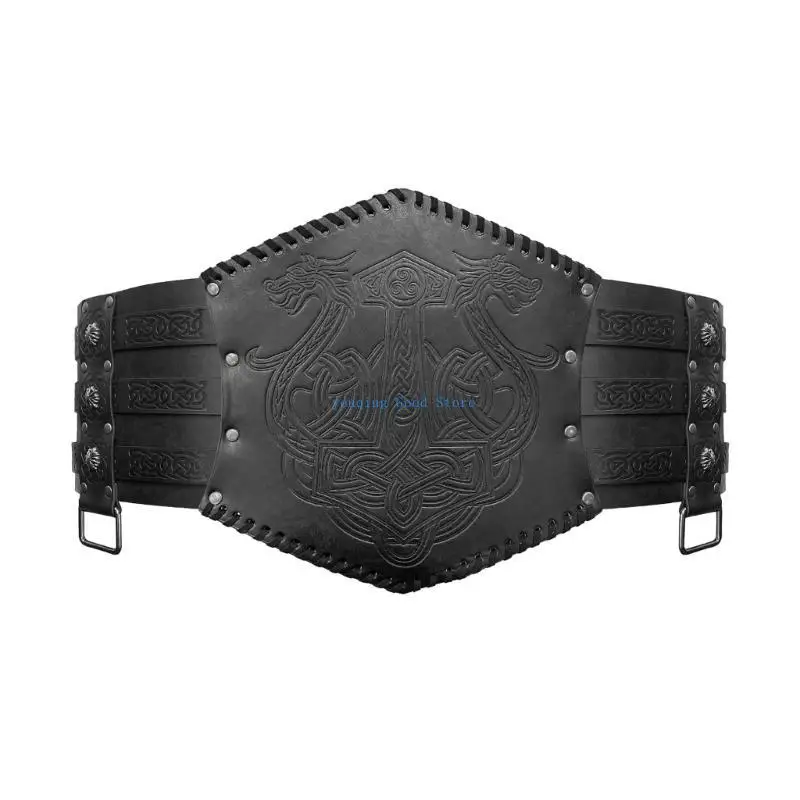 N58B Nordic Faux Leather Armors Belt Vintage Viking Embossed Wide Belt Men Cosplay Knight Corsets Belt Halloween Costume
N58B Nordic Faux Leather Armors Belt Vintage Viking Embossed Wide Belt Men Cosplay Knight Corsets Belt Halloween Costume