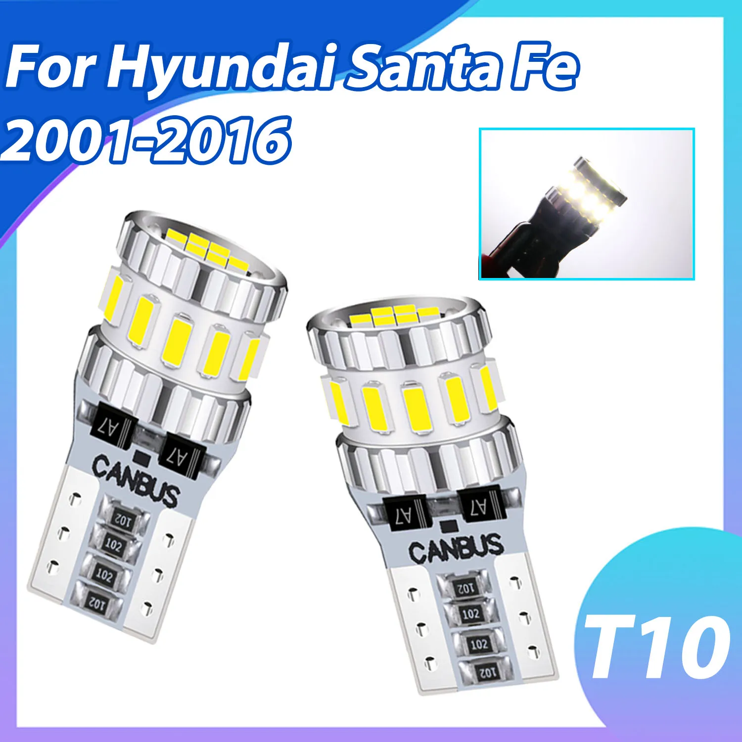 2Pcs LED Clearance Light T10 W5W 194 168 License Plate Parking Lamp For Hyundai Santa Fe 2001-2016
2Pcs LED Clearance Light T10 W5W 194 168 License Plate Parking Lamp For Hyundai Santa Fe 2001-2016