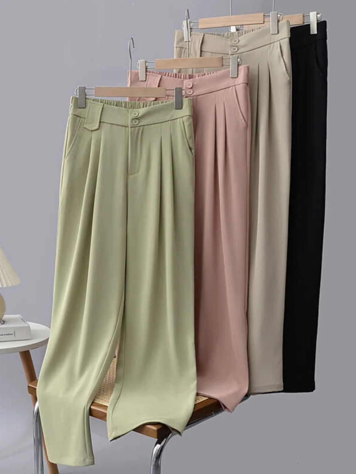 High Waist Straight Leg Wide Leg Pants Women's Suiting Trousers plus Size Slim Fit Spring Autumn New Style Commute Fashion
High Waist Straight Leg Wide Leg Pants Women's Suiting Trousers plus Size Slim Fit Spring Autumn New Style Commute Fashion