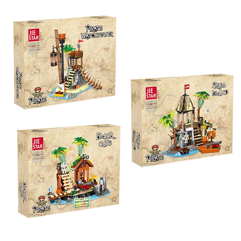 IN STOCK 59159 59160 59161 Pirate Island Building Blocks Black Rock Reef Skull Island Watchtower Bricks Kids Toys Christmas Gift
IN STOCK 59159 59160 59161 Pirate Island Building Blocks Black Rock Reef Skull Island Watchtower Bricks Kids Toys Christmas Gift