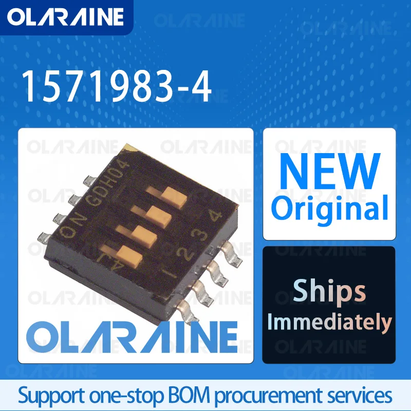 5/10/50Pcs 1571983-4 100% brand new and original IC chip IP switch/SIP switch 4 Position 
5/10/50Pcs 1571983-4 100% brand new and original IC chip IP switch/SIP switch 4 Position