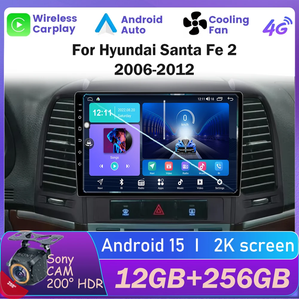 Автомобильный радиоприемник Android 15 DSP, мультимедийный видеоплеер, навигация, GPS для Hyundai Santa Fe 2 2006-2012, без 2din DVD, головное устройство Carplay
Автомобильный радиоприемник Android 15 DSP, мультимедийный видеоплеер, навигация, GPS для Hyundai Santa Fe 2 2006-2012, без 2din DVD, головное устройство Carplay