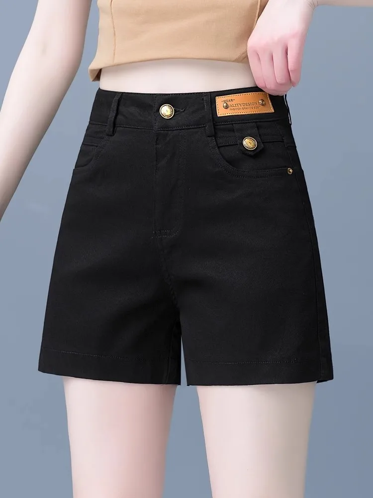 High Waist Short Jeans Women's Summer Casual Wide Leg A-Line Pants Outerwear White Denim Shorts Thinming Effect Summer Fashion
High Waist Short Jeans Women's Summer Casual Wide Leg A-Line Pants Outerwear White Denim Shorts Thinming Effect Summer Fashion