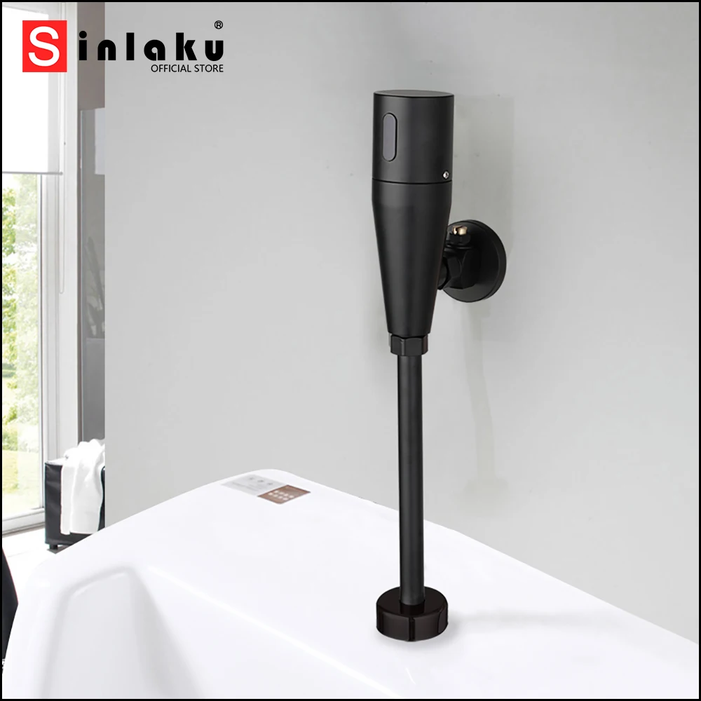 SINLAKU Matte Black Bathroom Flush Valve Sensor Urinal Touch Faucet Induction Urinal Tap Wall Mounted Toilet Automatic Tap
SINLAKU Matte Black Bathroom Flush Valve Sensor Urinal Touch Faucet Induction Urinal Tap Wall Mounted Toilet Automatic Tap