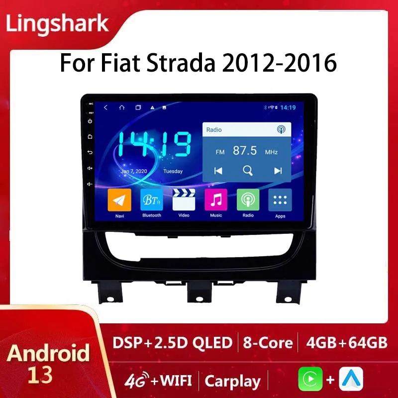 Автомагнитола Carplay, 9 дюймов, Android 10, 4G, Wi-Fi, GPS-навигация, мультимедийный плеер 4 + 64 ГБ для Fiat Strada 2012-2016, 2.5D, сенсорный экран, BT
Автомагнитола Carplay, 9 дюймов, Android 10, 4G, Wi-Fi, GPS-навигация, мультимедийный плеер 4 + 64 ГБ для Fiat Strada 2012-2016, 2.5D, сенсорный экран, BT