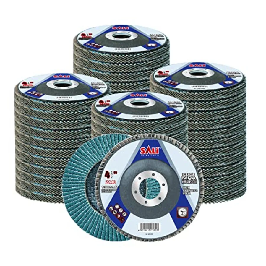 Angle grinder sanding disc for metalworking zirconia alumina gray 48-pack 4.5 x 7/8 bevel-type flap disc with 40-grit premium i
Angle grinder sanding disc for metalworking zirconia alumina gray 48-pack 4.5 x 7/8 bevel-type flap disc with 40-grit premium i