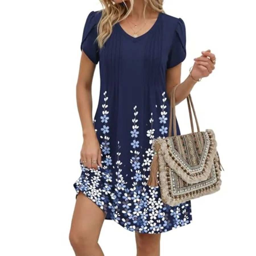 Zeagoo Summer Dresses for Women Casual A Line Dress 2026 V Neck Short Dresses Floral Sundress Pleated Boho Dress
Zeagoo Summer Dresses for Women Casual A Line Dress 2026 V Neck Short Dresses Floral Sundress Pleated Boho Dress