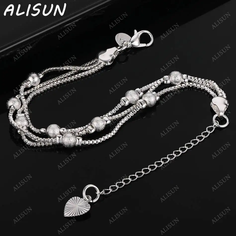 ALISUN 925 Sterling Silver Frosted Beads Bracelets For Women Charm Trend Birthday Gifts Fashion Party Fine Jewelry
ALISUN 925 Sterling Silver Frosted Beads Bracelets For Women Charm Trend Birthday Gifts Fashion Party Fine Jewelry