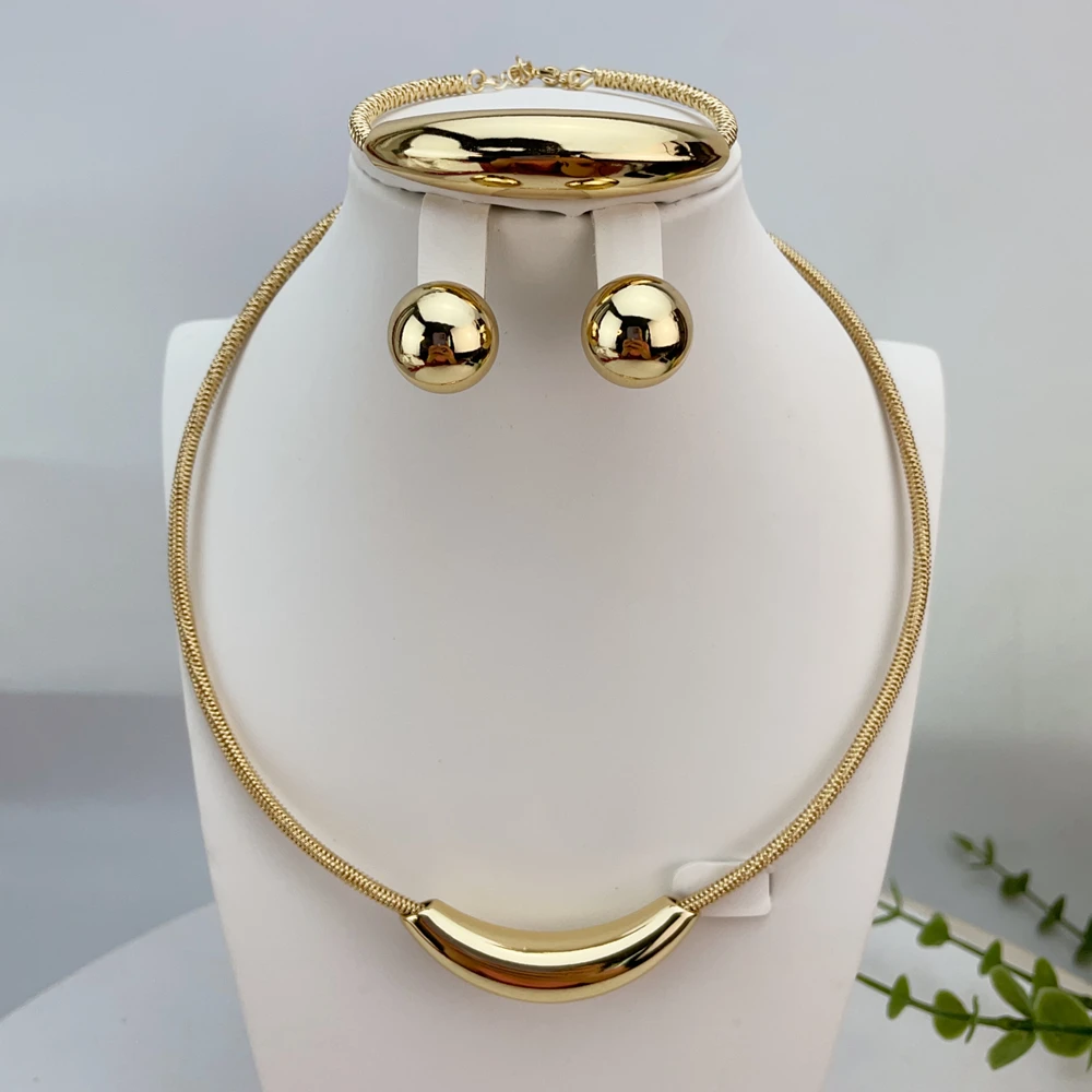Fashion Trendy Women Jewelry Set Simple Style Silver Color Necklace Earrings Bracelet Ring Sets Girls Birthday Gifts FHK23883
Fashion Trendy Women Jewelry Set Simple Style Silver Color Necklace Earrings Bracelet Ring Sets Girls Birthday Gifts FHK23883