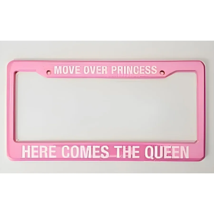 Queen-Princess License Plate Frame-Move Over Princess Here Comes The Queen/Universal Size 2x6/Girl License Plate Frame/Cute, Co
Queen-Princess License Plate Frame-Move Over Princess Here Comes The Queen/Universal Size 2x6/Girl License Plate Frame/Cute, Co