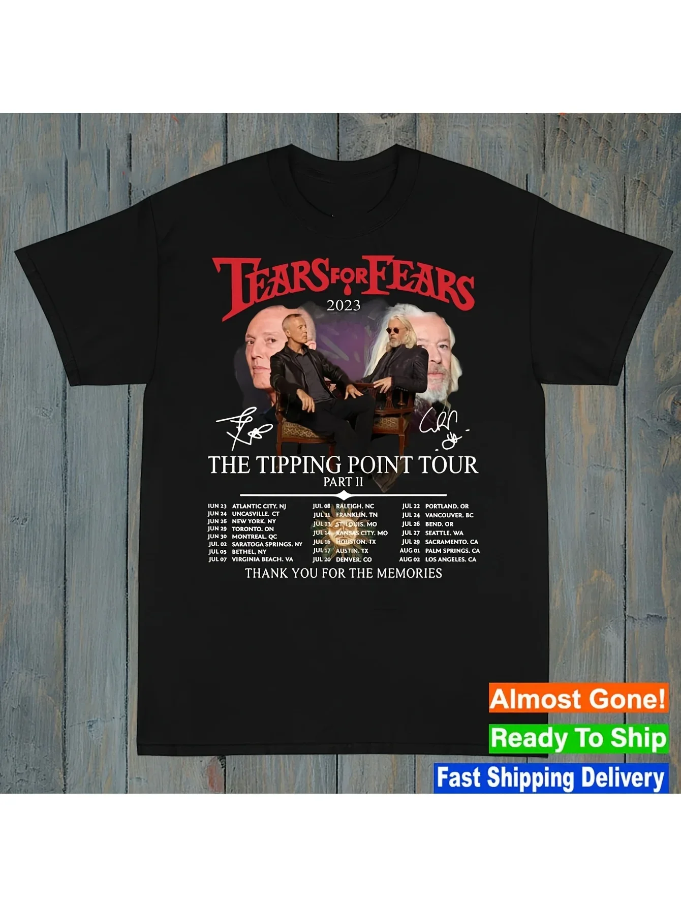 Tears for Fears Thank For Memories Black T-Shirt Cotton S-5XL T Shirt Men 2025 Men's T-Shirts Funny Gifts Oversized T Shirt Men
Tears for Fears Thank For Memories Black T-Shirt Cotton S-5XL T Shirt Men 2025 Men's T-Shirts Funny Gifts Oversized T Shirt Men