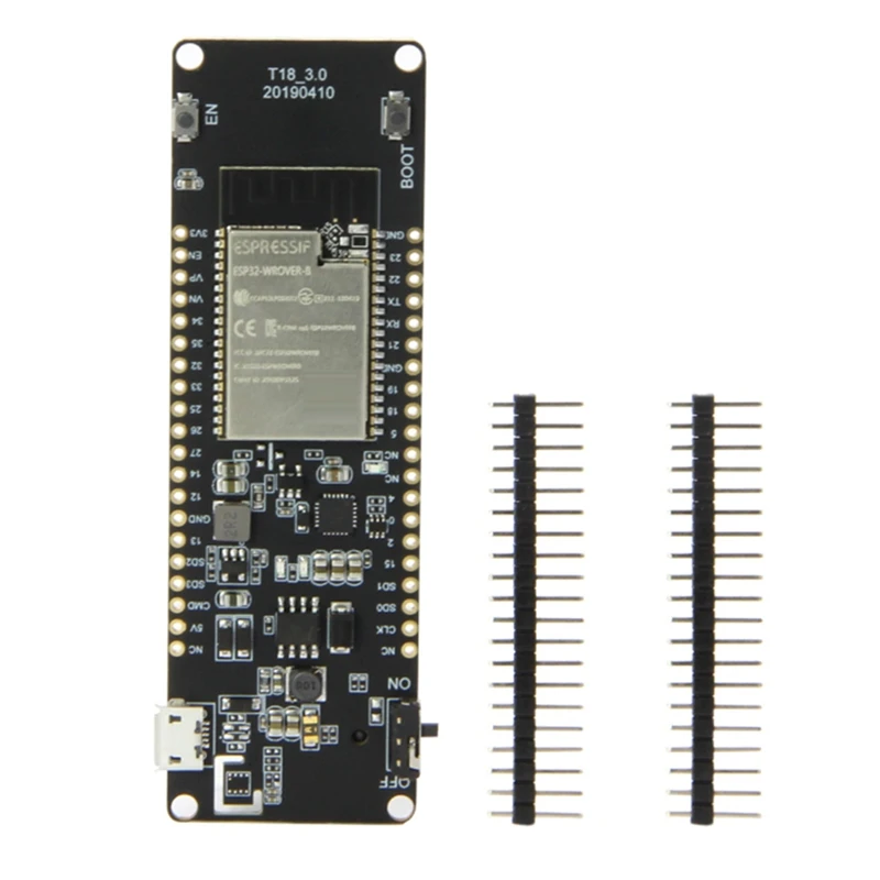 A53M Новый T-Energy T18-модуль Wi-Fi и Bluetooth 18650, аккумуляторная плата разработки ESP32 WROVER
A53M Новый T-Energy T18-модуль Wi-Fi и Bluetooth 18650, аккумуляторная плата разработки ESP32 WROVER