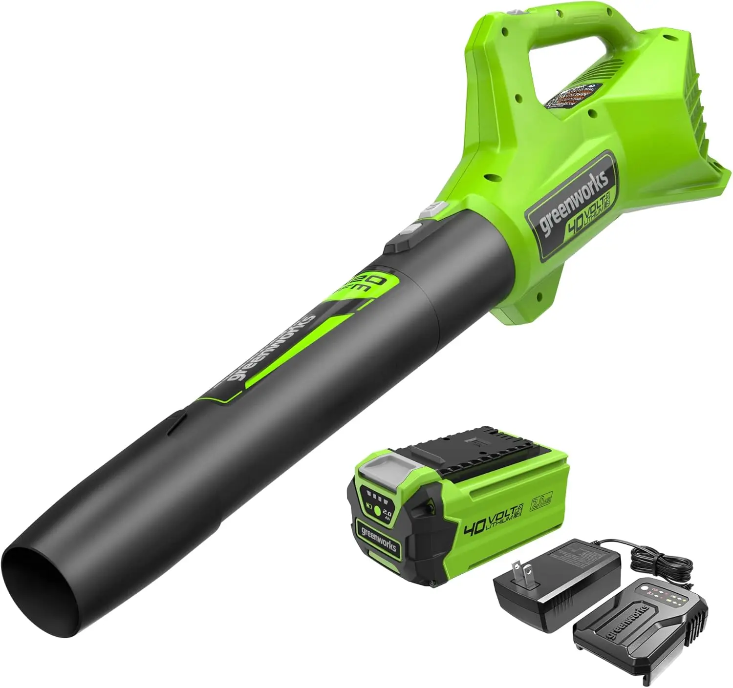 40V (100 MPH / 350 CFM) Cordless Axial Leaf Blower, 2.0Ah Battery and Charger Included
40V (100 MPH / 350 CFM) Cordless Axial Leaf Blower, 2.0Ah Battery and Charger Included