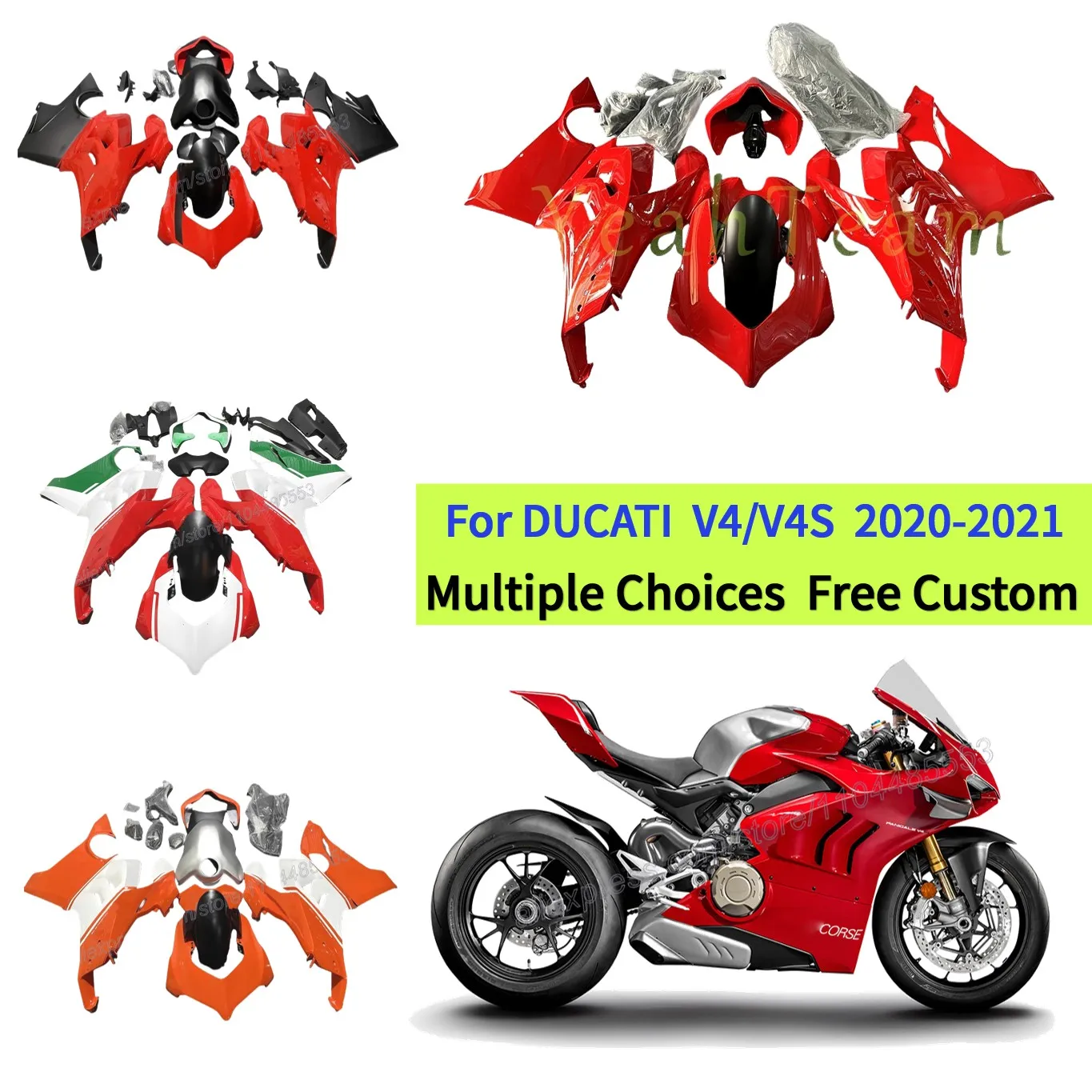 Комплект обвесов для Ducati Panigale V4 V4S 2020 2021 2022, высококачественный, из АБС-пластика, литье под давлением | Глянцевый красный
Комплект обвесов для Ducati Panigale V4 V4S 2020 2021 2022, высококачественный, из АБС-пластика, литье под давлением | Глянцевый красный