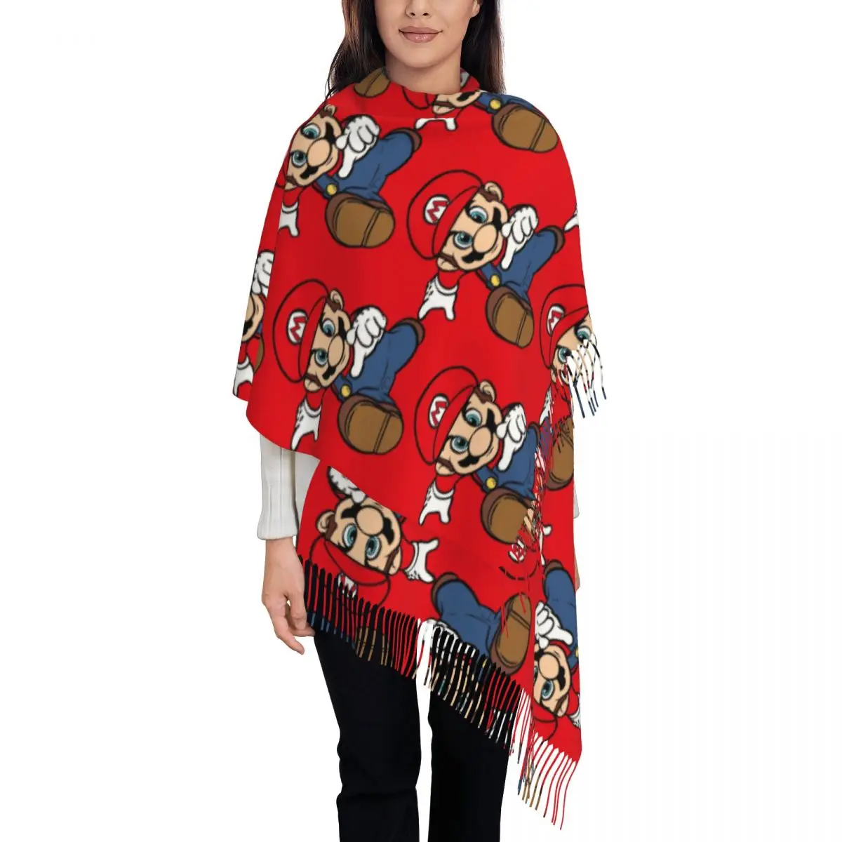 Custom M-Marioed Game Tassel Scarf Women Soft Shawls Wraps Ladies Winter Scarves
Custom M-Marioed Game Tassel Scarf Women Soft Shawls Wraps Ladies Winter Scarves