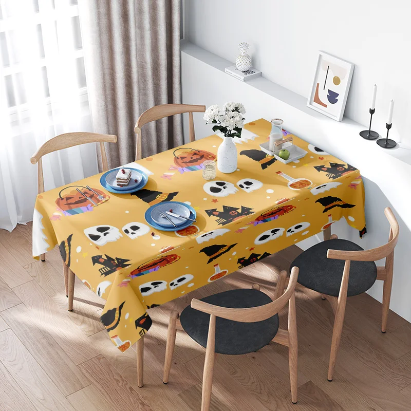 Halloween Tablecloth Yellow Printed Fabric for Kitchen Dining Room Decorations Washable Polyester Fabric (120x90cm)
Halloween Tablecloth Yellow Printed Fabric for Kitchen Dining Room Decorations Washable Polyester Fabric (120x90cm)