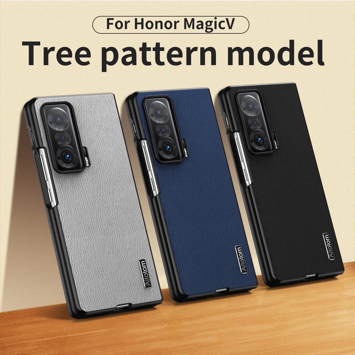Роскошный кожаный чехол для телефона Honor MagicV с текстурой зерна дерева, задняя крышка с защитой от падения, полное противоударное покрытие с линзой 
Роскошный кожаный чехол для телефона Honor MagicV с текстурой зерна дерева, задняя крышка с защитой от падения, полное противоударное покрытие с линзой