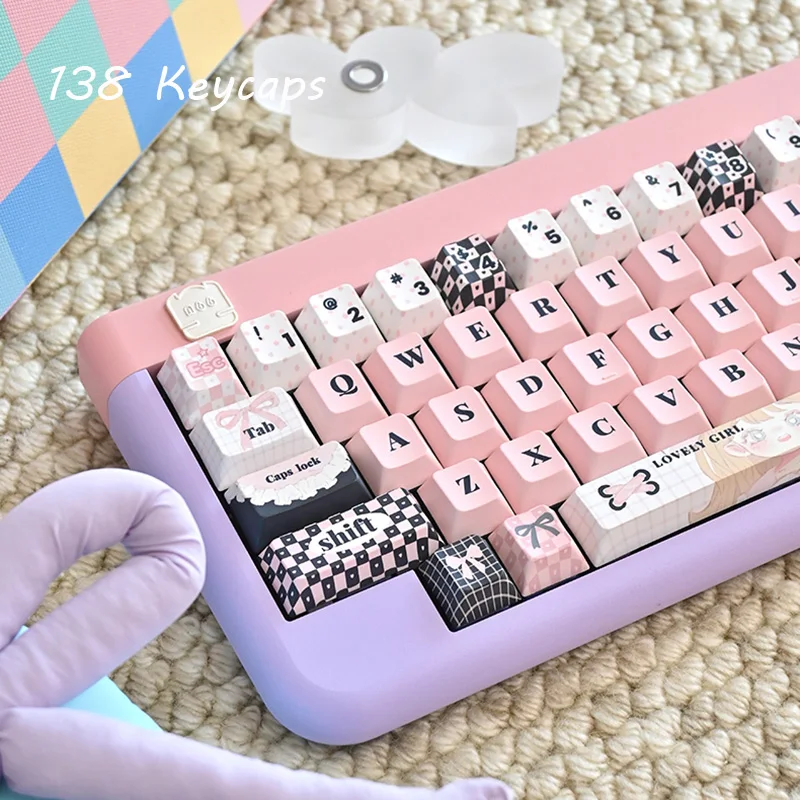Колпачки для ключей Pink Grid Girl, 138 клавиш, набор колпачков для ключей Cherry PBT, для механической клавиатуры MX, 60% 75%
Колпачки для ключей Pink Grid Girl, 138 клавиш, набор колпачков для ключей Cherry PBT, для механической клавиатуры MX, 60% 75%