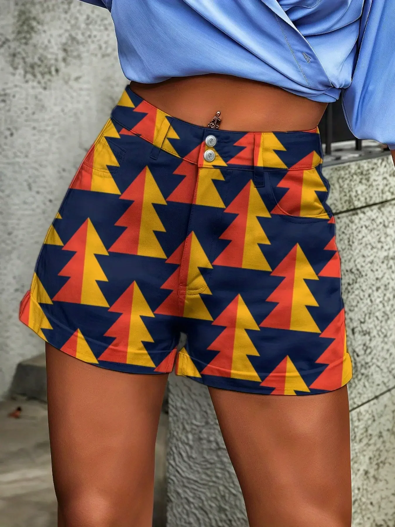 2026 New Women's Summer High-Waist Shorts, The Golden Triangle Tree. Available in Various Prints.
2026 New Women's Summer High-Waist Shorts, The Golden Triangle Tree. Available in Various Prints.
